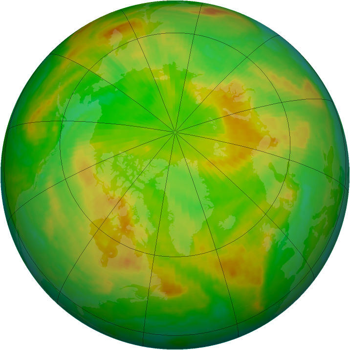 Arctic ozone map for 11 June 2003